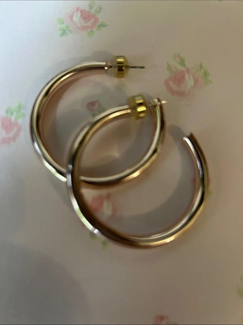 By Alexa Rae Liquid Metallic Coconut Hoop Earrings for Women - Picture 2 of 2